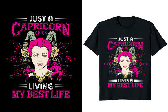 Capricorn Chick Graphic T-Shirt: A Stylish Zodiac Design