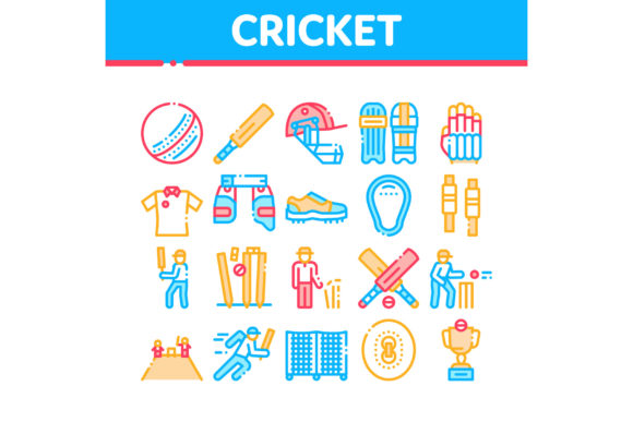 Cricket Game Collection Elements Icons Set Vector: A Strategic Asset for Visual Communication