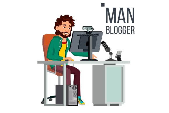 From Pixels to Persona: The Power of the Man Blogger Vector Video Concept