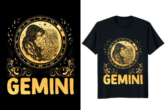Gemini Zodiac Graphic T-Shirt Design: Your Key to a Standout POD Collection