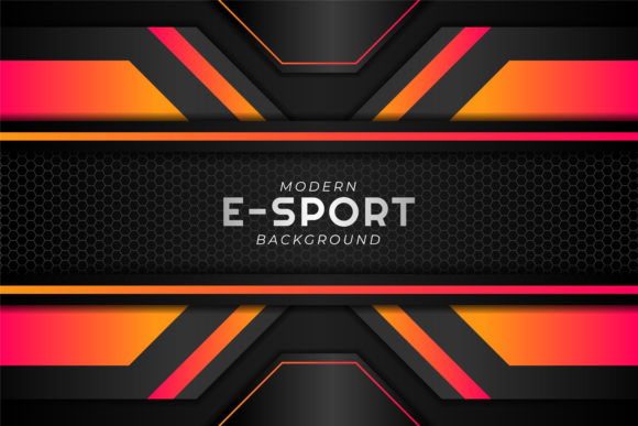 Metallic E-Sport Game Orange Background