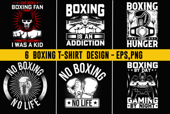 Premium Boxing Design Bundle for Merch and Apparel
