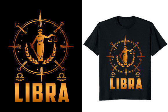 Strategic Use of Libra Zodiac Graphic T-shirt Design for Branding and Marketing