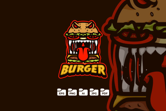 The Burger Mascot Logo: A Bold Character for Creative Branding