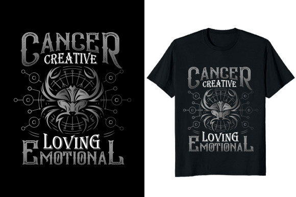 Unleash Your Zodiac Style with the Cancer Creative Graphic T-Shirt